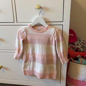Gap Baby 12-18 Months Pink Stripe Sweater Dress